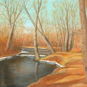 March Day Pohtatuck River ~ Original Canvas